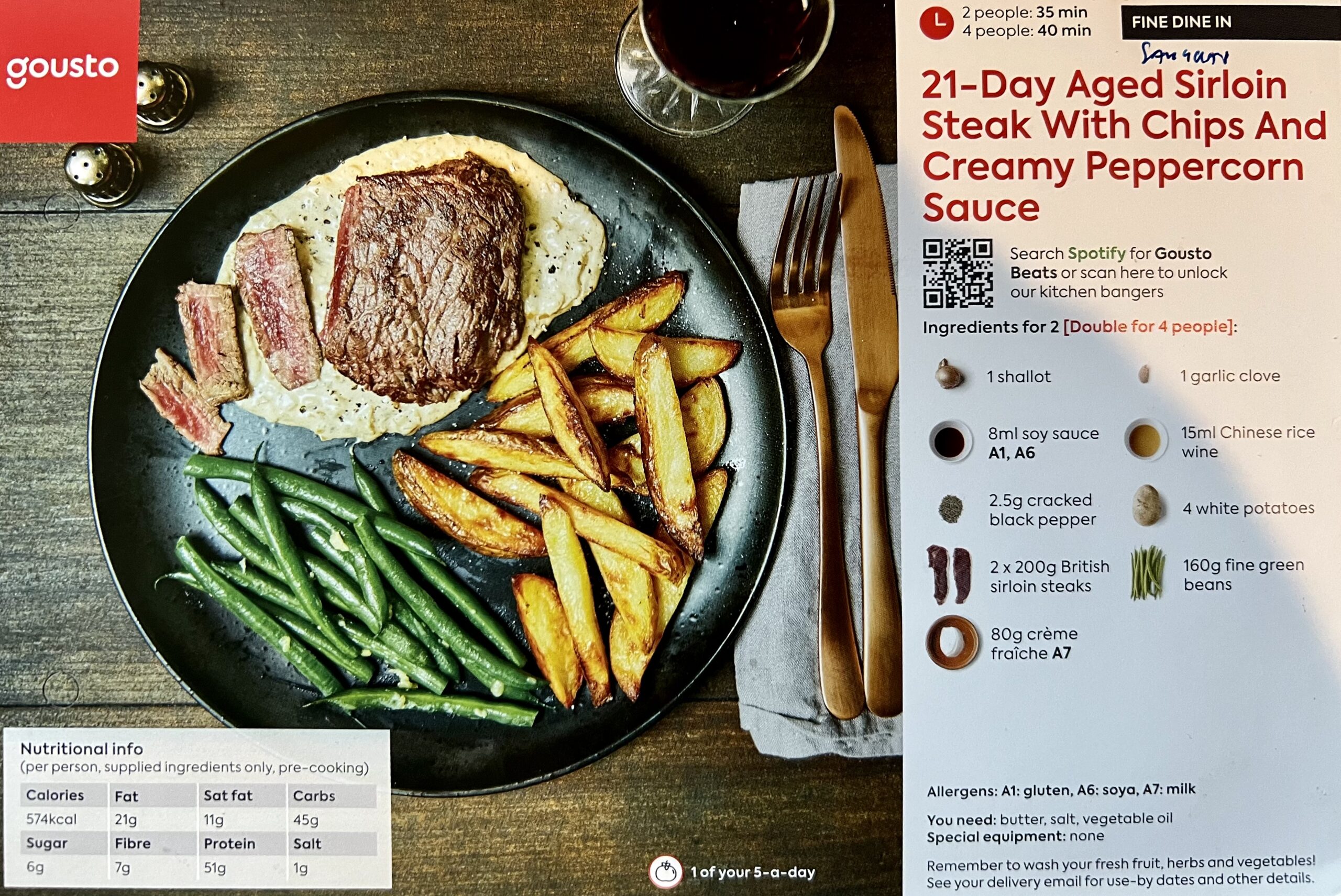 Creamy Peppercorn Sauce – Gousto Hack
